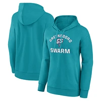 Women's Teal Greensboro Swarm Overtime Pullover Hoodie