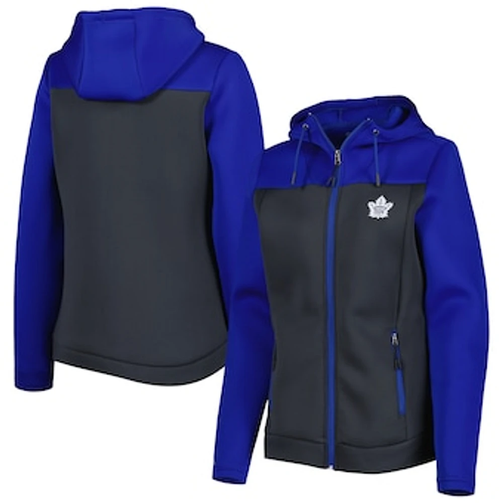 Women's Antigua Blue/Gray Toronto Maple Leafs Protect Full-Zip Jacket