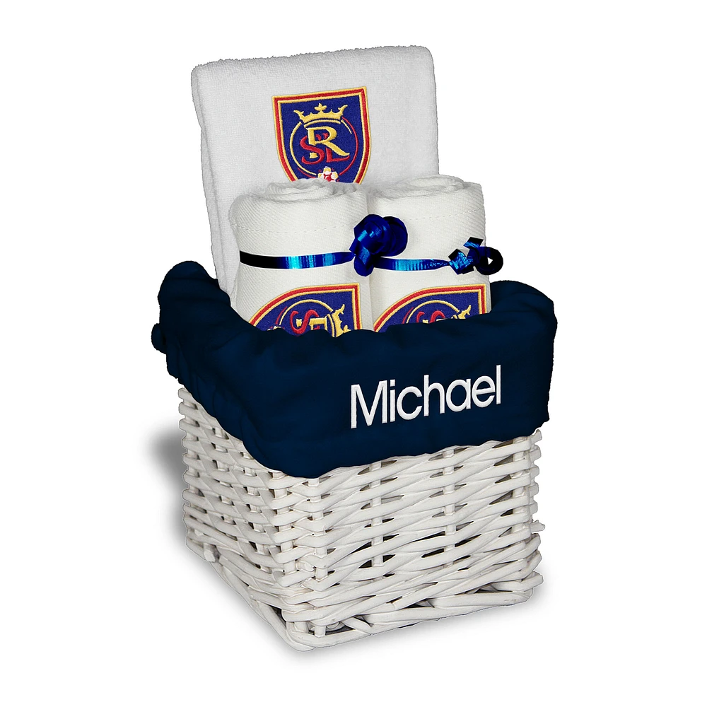 Infant White Real Salt Lake Personalized Small Gift Basket