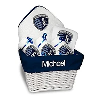Infant White Sporting Kansas City Personalized Medium Gift Basket