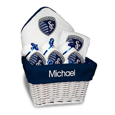 Infant White Sporting Kansas City Personalized Medium Gift Basket