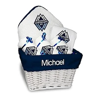 Infant White Vancouver Whitecaps FC Personalized Medium Gift Basket