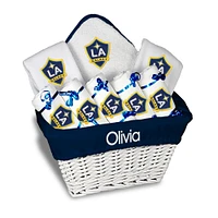 Infant White LA Galaxy Personalized Gift Basket
