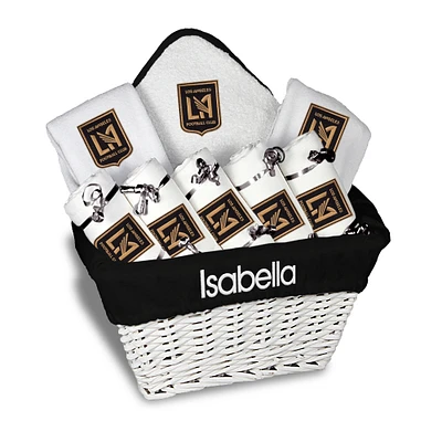 Infant White LAFC Personalized Large Gift Basket