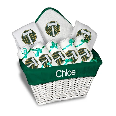 Infant White Portland Timbers Personalized Gift Basket