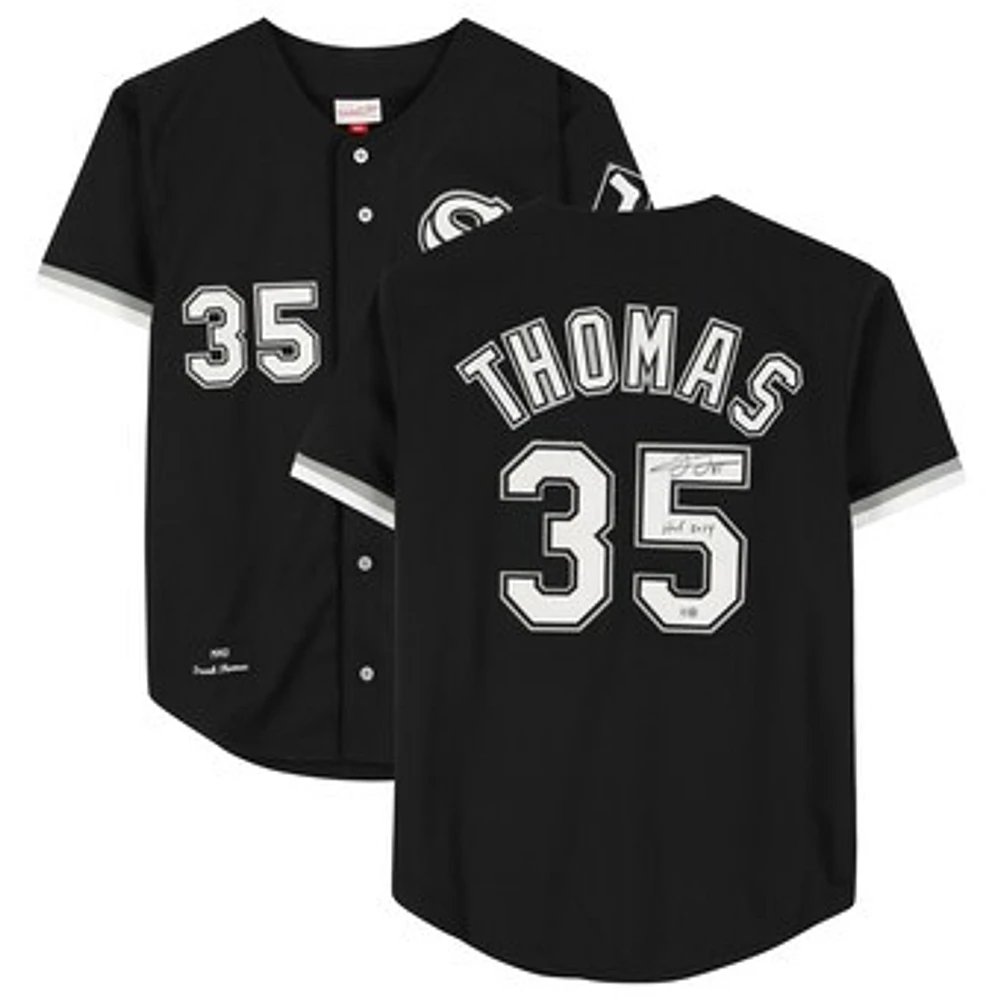 Frank Thomas Black Chicago White Sox Autographed Mitchell & Ness Authentic Jersey with "HOF 2014" Inscription