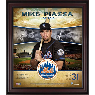 Mike Piazza New York Mets Framed 15" x 17" Hall of Fame Career Profile