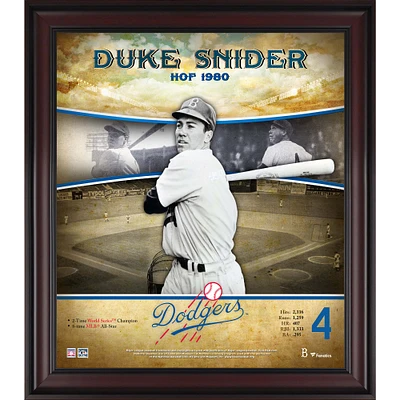 Duke Snider Los Angeles Dodgers Framed 15" x 17" Hall of Fame Career Profile