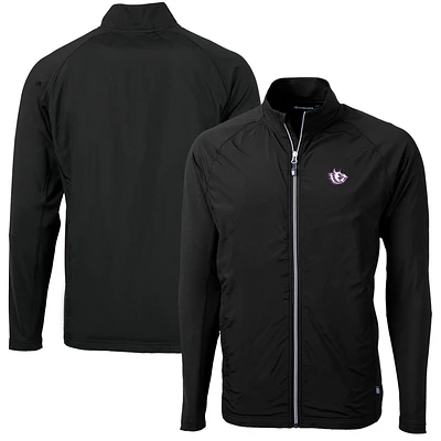 Men's Cutter & Buck TCU Horned Frogs Adapt Eco Knit Hybrid Recycled Big Tall Full-Zip Jacket