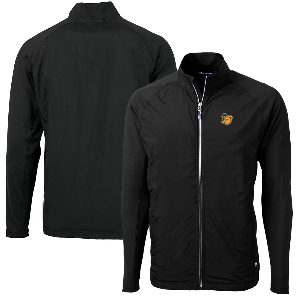 Men's Cutter & Buck Black Baylor Bears Adapt Eco Knit Hybrid Recycled Big Tall Full-Zip Jacket