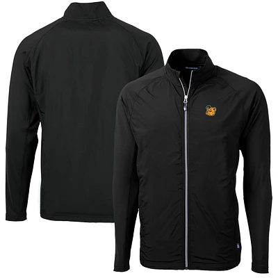 Men's Cutter & Buck Black Baylor Bears Adapt Eco Knit Hybrid Recycled Big Tall Full-Zip Jacket