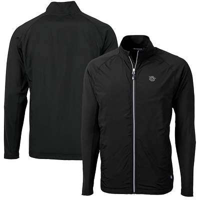 Men's Cutter & Buck Black Cincinnati Bearcats Adapt Eco Knit Hybrid Recycled Big Tall Full-Zip Jacket