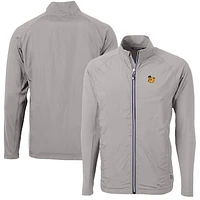 Men's Cutter & Buck Gray Baylor Bears Adapt Eco Knit Hybrid Recycled Big Tall Full-Zip Jacket