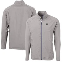 Men's Cutter & Buck Gray Cincinnati Bearcats Adapt Eco Knit Hybrid Recycled Big Tall Full-Zip Jacket