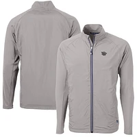 Men's Cutter & Buck Gray Cincinnati Bearcats Adapt Eco Knit Hybrid Recycled Big Tall Full-Zip Jacket