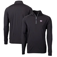 Men's Cutter & Buck TCU Horned Frogs Adapt Eco Knit Stretch Recycled Big Tall Quarter-Zip Pullover Top