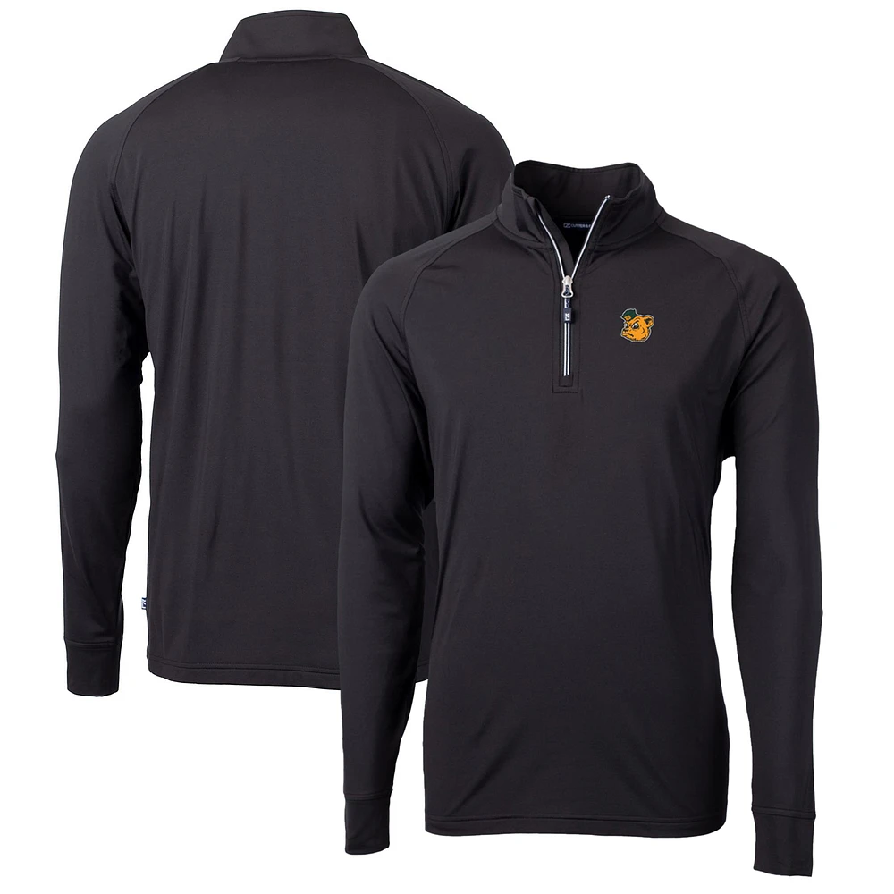 Men's Cutter & Buck Baylor Bears Adapt Eco Knit Stretch Recycled Big Tall Quarter-Zip Pullover Top