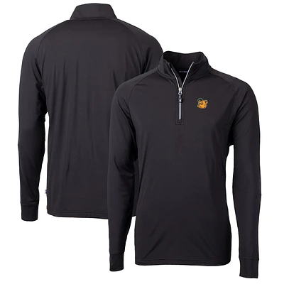 Men's Cutter & Buck Baylor Bears Adapt Eco Knit Stretch Recycled Big Tall Quarter-Zip Pullover Top