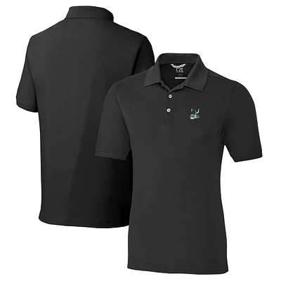 Men's Cutter & Buck Black Portland State Vikings Vault Advantage Tri-Blend Pique Big Tall Polo