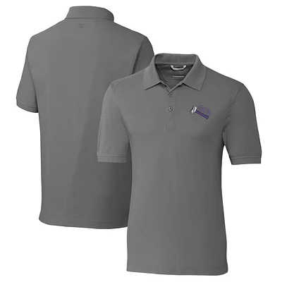 Men's Cutter & Buck Steel Stephen F Austin Lumberjacks Vault Advantage Tri-Blend Pique Big Tall Polo