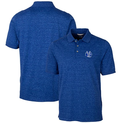 Men's Cutter & Buck Royal Air Force Falcons Vault Advantage Tri-Blend Space Dye Big Tall Polo