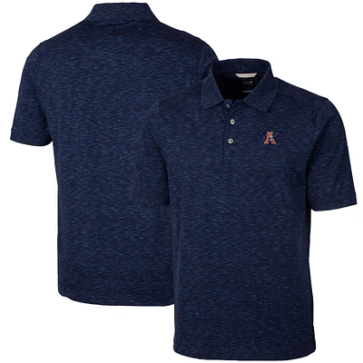 Men's Cutter & Buck Navy Auburn Tigers Vault Advantage Tri-Blend Space Dye Big Tall Polo