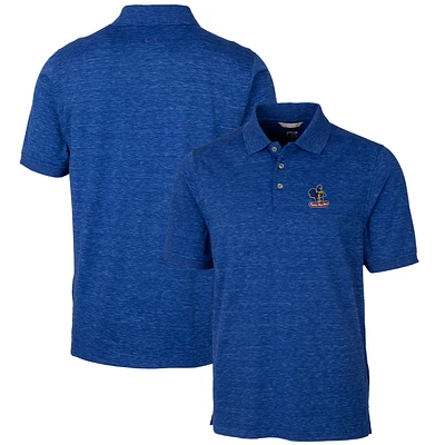 Men's Cutter & Buck Royal Delaware Fightin' Blue Hens Vault Advantage Tri-Blend Space Dye Big Tall Polo