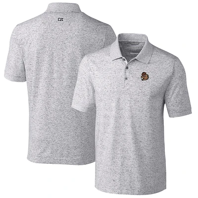 Men's Cutter & Buck Steel Oregon State Beavers Vault Advantage Tri-Blend Space Dye Big Tall Polo
