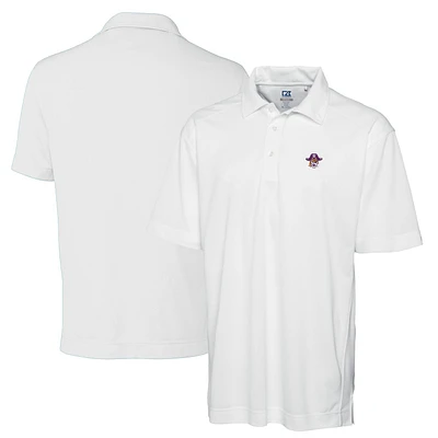 Men's Cutter & Buck White ECU Pirates Big & Tall DryTec Genre Textured Solid Polo