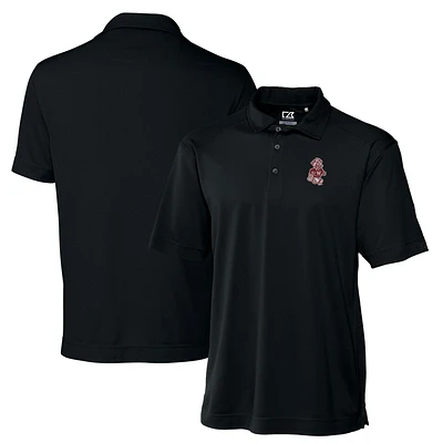 Men's Cutter & Buck Black Washington State Cougars Big & Tall DryTec Genre Textured Solid Polo