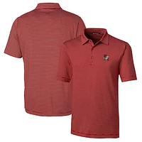 Men's Cutter & Buck Cardinal Arkansas Razorbacks Big Tall Forge Pencil Stripe Stretch Polo