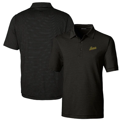 Men's Cutter & Buck Black George Mason Patriots Big Tall Forge Pencil Stripe Stretch Polo