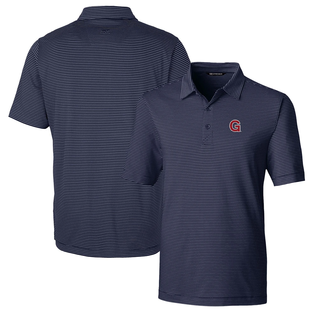 Men's Cutter & Buck Navy Gonzaga Bulldogs Big Tall Forge Pencil Stripe Stretch Polo