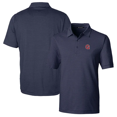 Men's Cutter & Buck Navy Gonzaga Bulldogs Big Tall Forge Pencil Stripe Stretch Polo