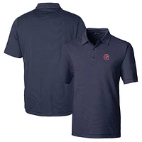 Men's Cutter & Buck Navy Gonzaga Bulldogs Big Tall Forge Pencil Stripe Stretch Polo
