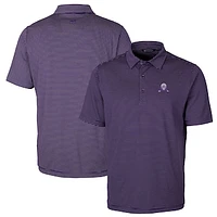 Men's Cutter & Buck Purple Northwestern Wildcats Big Tall Forge Pencil Stripe Stretch Polo
