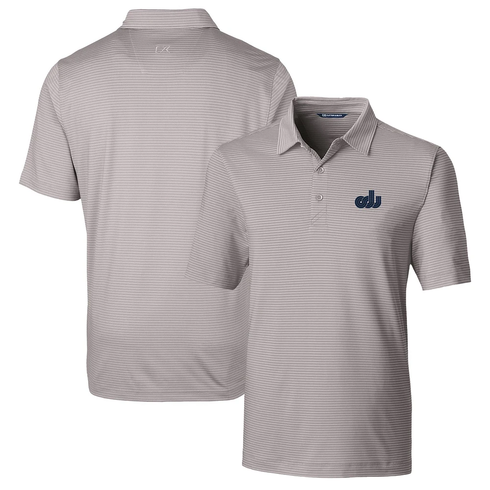 Men's Cutter & Buck Gray Old Dominion Monarchs Big Tall Forge Pencil Stripe Stretch Polo