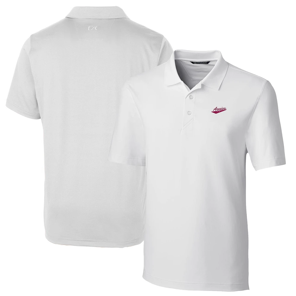 Men's Cutter & Buck White New Mexico State Aggies Big Tall Forge Stretch Polo