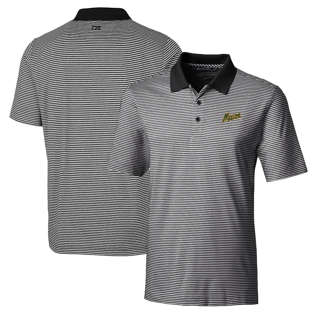 Men's Cutter & Buck George Mason Patriots Big Tall Forge Tonal Stripe Stretch Polo