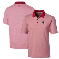 Men's Cutter & Buck Red Gonzaga Bulldogs Big Tall Forge Tonal Stripe Stretch Polo