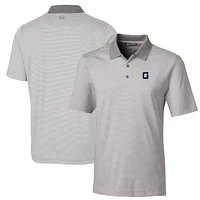 Men's Cutter & Buck Gray Georgetown Hoyas Big Tall Forge Tonal Stripe Stretch Polo
