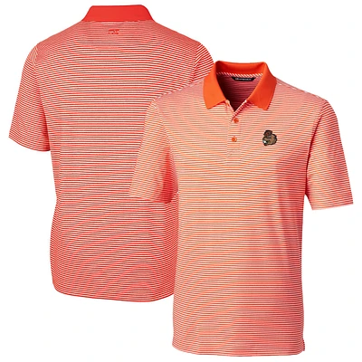 Men's Cutter & Buck Orange Oregon State Beavers Big Tall Forge Tonal Stripe Stretch Polo