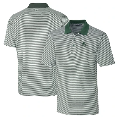 Men's Cutter & Buck Green Portland State Vikings Big Tall Forge Tonal Stripe Stretch Polo
