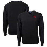 Men's Cutter & Buck Black Western Kentucky Hilltoppers Lakemont Tri-Blend Big Tall V-Neck Pullover Sweater
