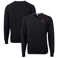 Men's Cutter & Buck Black Western Kentucky Hilltoppers Lakemont Tri-Blend Big Tall V-Neck Pullover Sweater