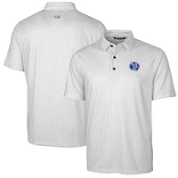 Men's Cutter & Buck Charcoal Air Force Falcons Team Logo Big Tall Pike Double Dot Print Stretch Polo
