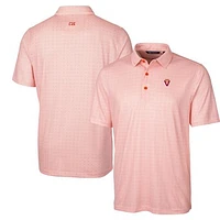 Men's Cutter & Buck Orange Virginia Tech Hokies Team Logo Big Tall Pike Double Dot Print Stretch Polo