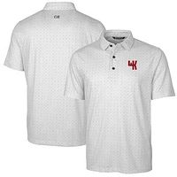 Men's Cutter & Buck Charcoal Western Kentucky Hilltoppers Team Logo Big Tall Pike Double Dot Print Stretch Polo