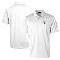 Men's Cutter & Buck White Tulane Green Wave Team Logo Big Tall Prospect Textured Stretch Polo