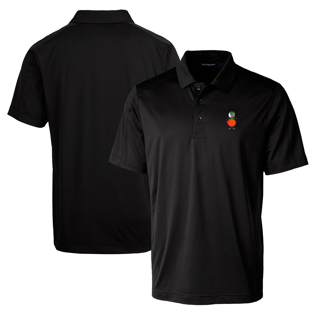 Men's Cutter & Buck Black UCF Knights Team Logo Big Tall Prospect Textured Stretch Polo